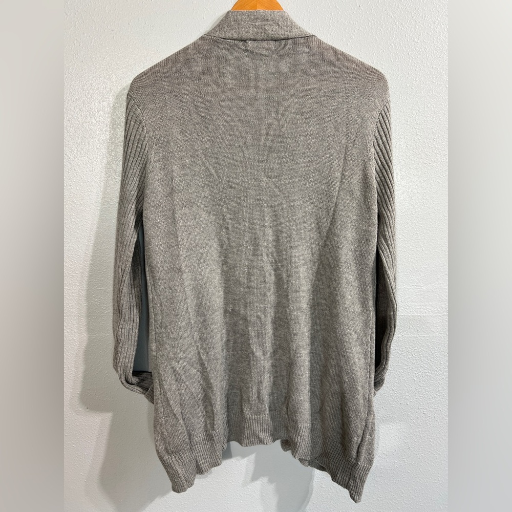 Gray Cardigan Sweater long medium JM Collectibles pockets - Picture 2 of 4